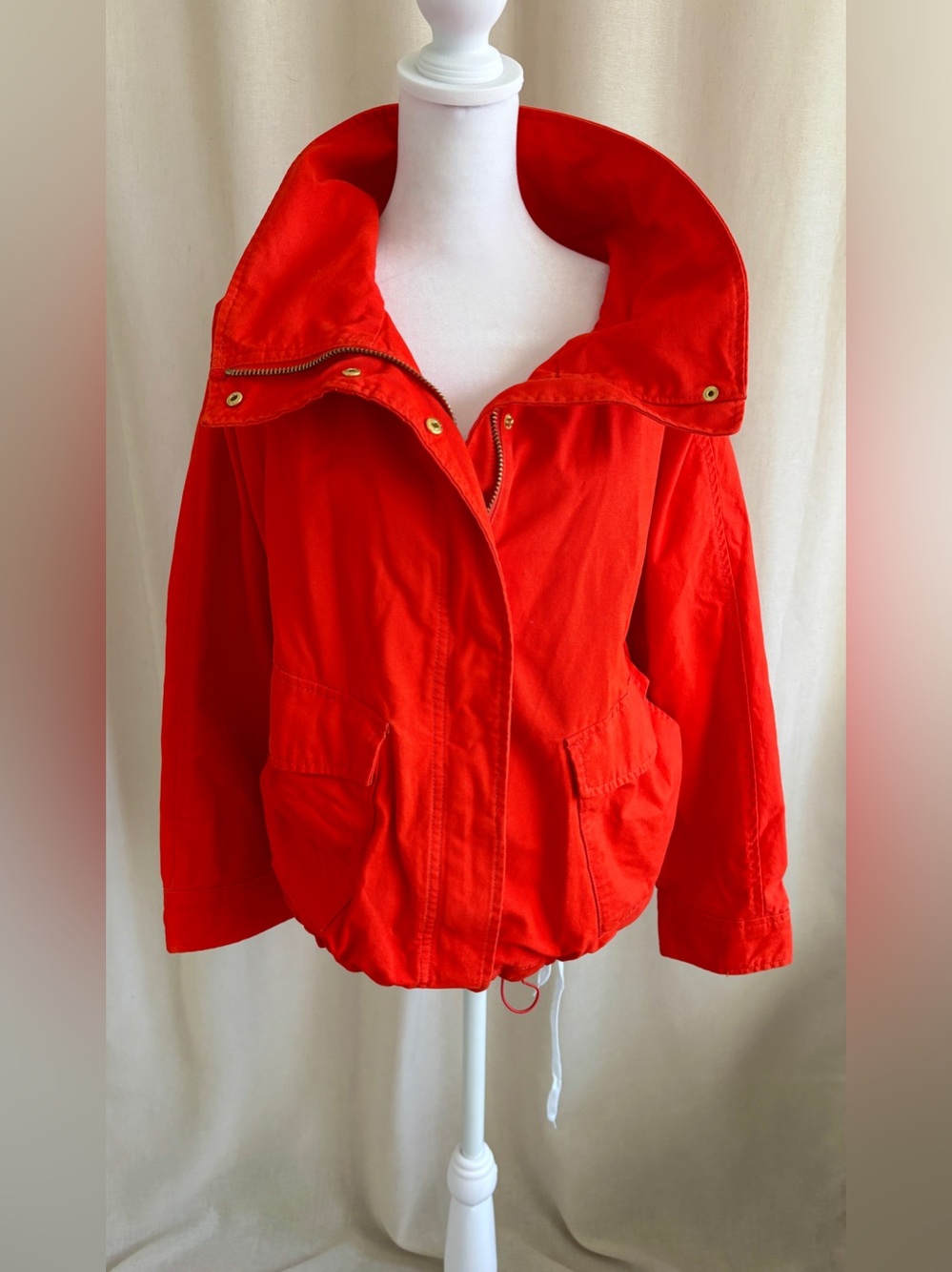 Michael Kors Red Cotton Twill Windbreaker Jacket – Size XL